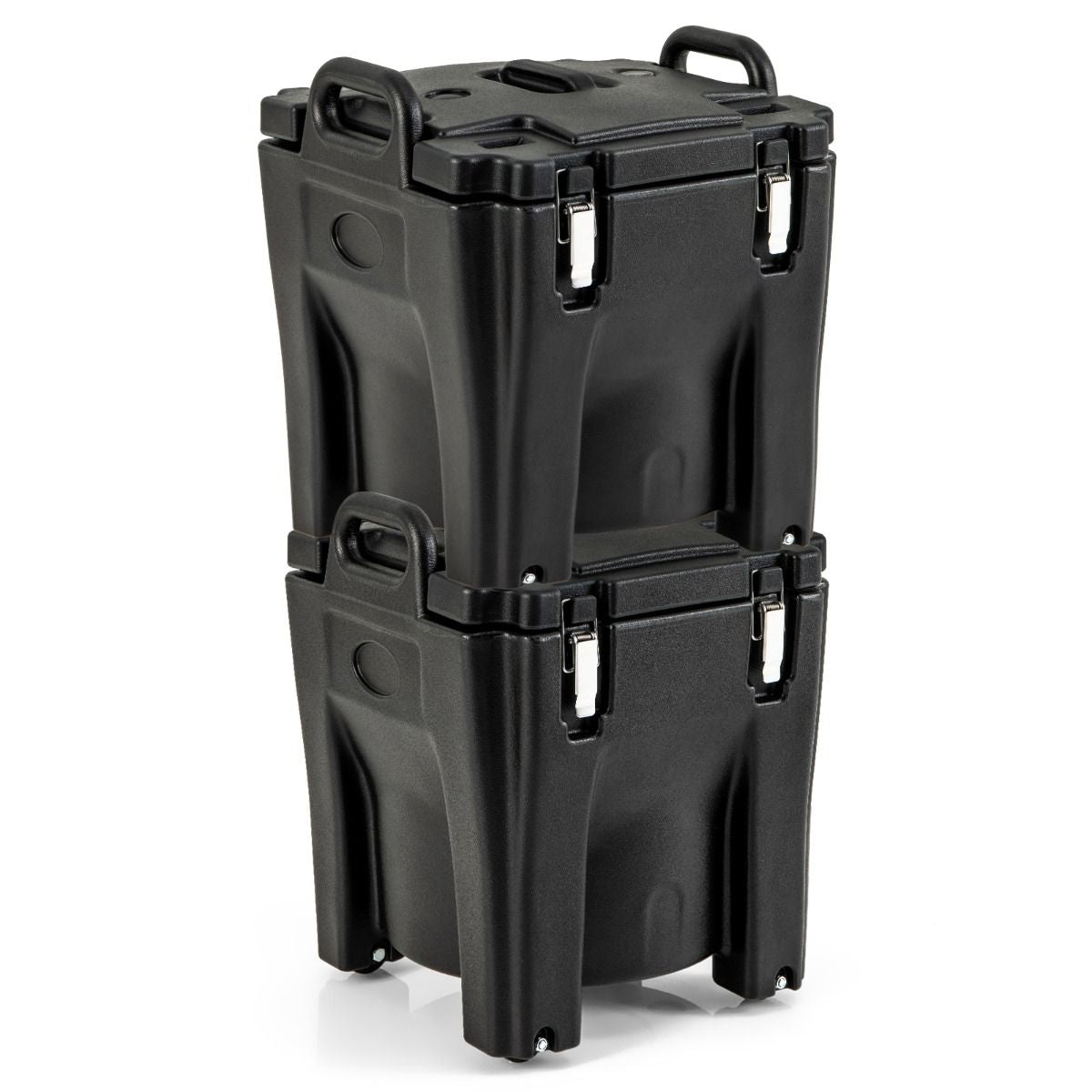 Récipient À Soupe Isolé Chauffe-Plats Empilable De 30 L Conteneur Isotherme Portable En Acier Inoxydable Avec 4 Roues Et 2 Freins Noir