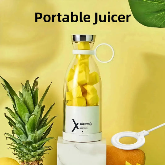 Compact Electric Blender and Juicer for Smoothies and Fruit Extraction